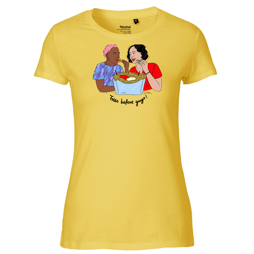 T-Shirt »fries« femininer Schnitt